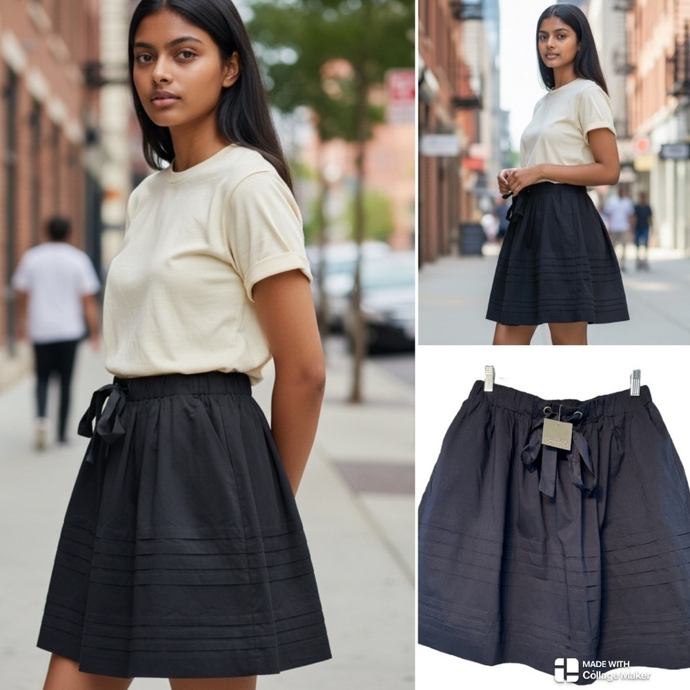 NWT Anthropologie Odille navy blue Women's Skirt